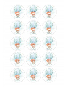 Papel de azúcar zorrito globo para galletas