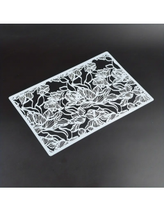 Stencil flores abstractas