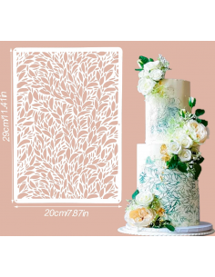 Stencil Hojas pequeñas para tarta