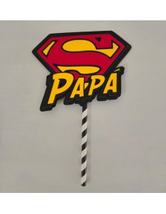 Topper cake capas Super Papá