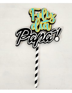 Topper cake capas Feliz Día Papá