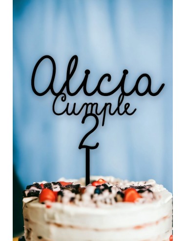 Topper Cake con nombre cumple y edad