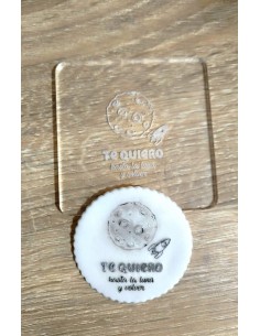 Sello "Te quiero hasta la luna y volver" para fondant 2