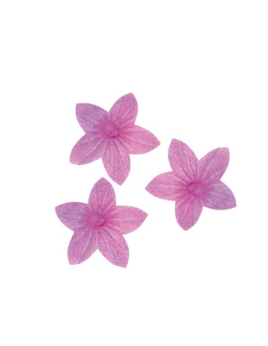 Mini flores lilas oblea