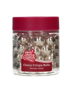 Bolas crujientes de chocolate Plata Metalizado