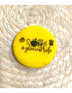 Sello #GraciasProfe para fondant 2