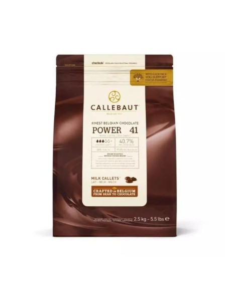 Callets Chocolate con leche Power41 Couverture Callebaut 2,5kg