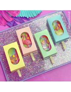 Caja para paletas o helados fucsia 2