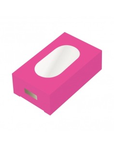 Caja para paletas o helados fucsia