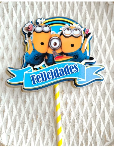 Topper cake capas cartulina Minions