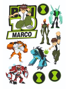 Papel de azúcar figuras Ben 10