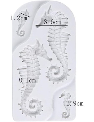 Molde silicona Caballitos de Mar