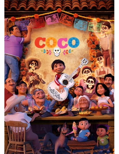 Papel de azúcar película Coco rectangular