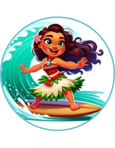 Papel de azúcar Vaiana para tarta