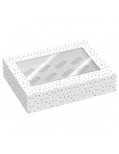 Caja 12 cupcakes sprinkles