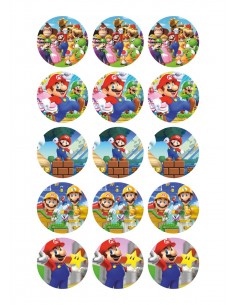 Papel de azúcar Super Mario para galletas