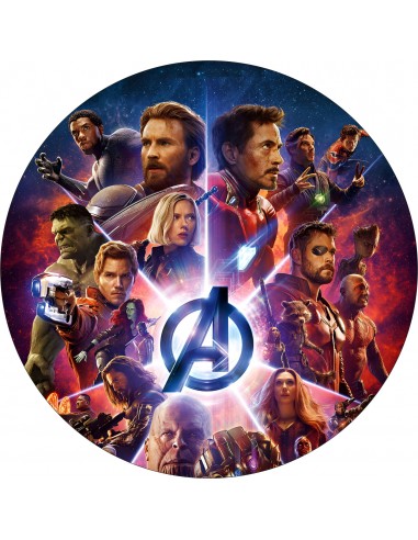 Papel de azúcar Avengers 20 cm