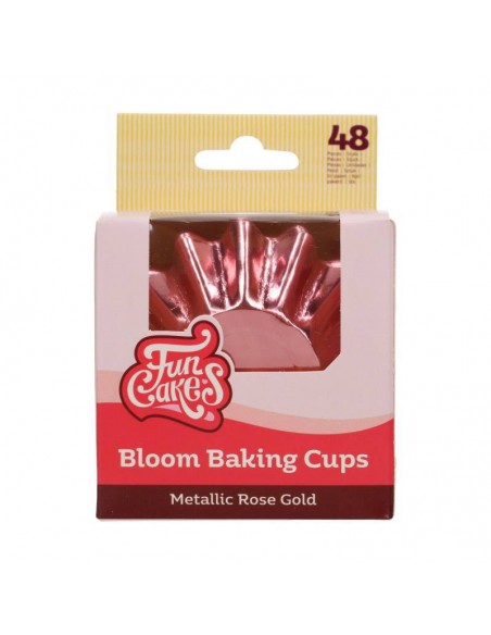 Cápsulas para cupcakes Bloom Oro Rosa Metalizado