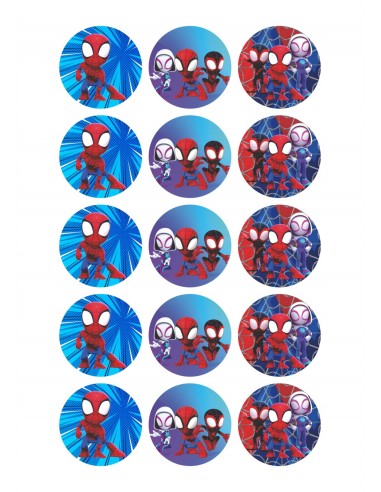 Papel de azúcar Spidey para galletas