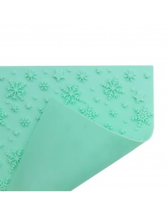 Tapete en Relieve de Fondant Copos de Nieve 2