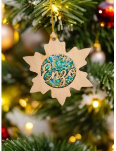 Bola copo de nieve confeti personalizada 2