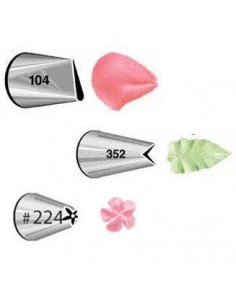 Set Boquillas nº104 Pétalo nº352 Hoja y nº224 Flor