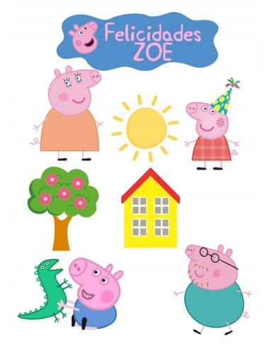 Papel comestible figuras Peppa Pig