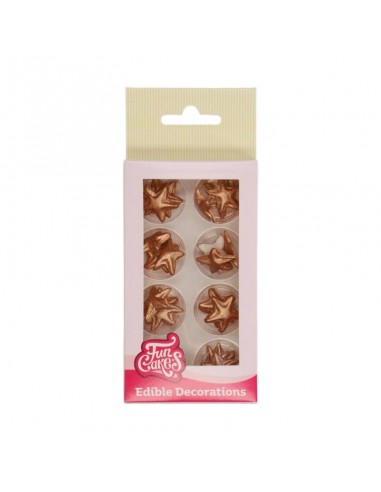 Estrellas oro oscuro 2 cm FunCakes