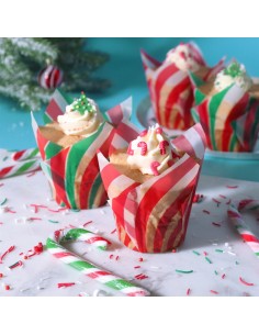 Cápsulas muffins Bastón de Caramelo 2