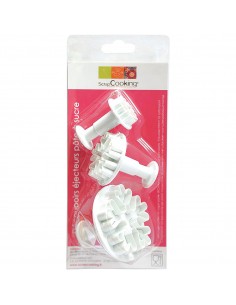 Set cortadores con expulsor copo de nieve Scrapcooking