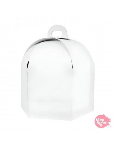 Caja hexagonal alta 25 cm blanca
