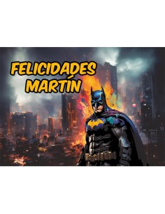 Papel de azúcar Batman para tarta