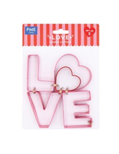 Cortadores Love PME para galletas