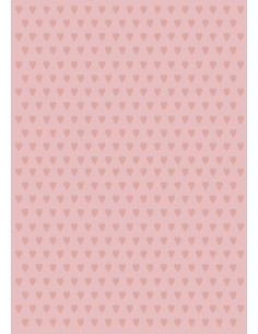 Papel de azúcar corazones rosas Nº16
