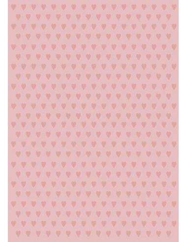 Papel de azúcar corazones rosas Nº16