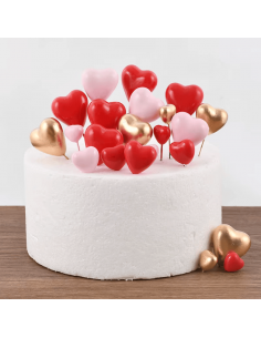 Toppers Corazones Rosas Para Tartas 2