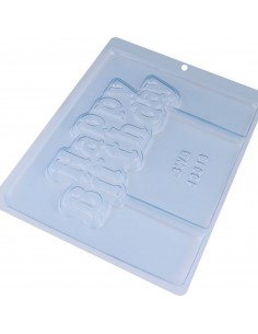 Molde Topper Happy Birthday para Chocolate 2