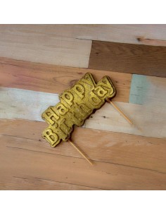 Molde Topper Happy Birthday para Chocolate