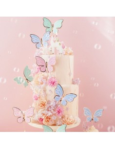 Toppers mariposas para tartas