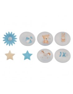 Surtido Obleas, Margaritas y Estrellas Bebe Azul