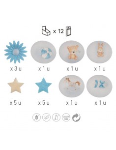 Surtido Obleas, Margaritas y Estrellas Bebe Azul 2