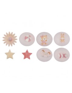 Surtido Obleas, Margaritas y Estrellas Bebe Rosa