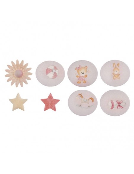 Surtido Obleas, Margaritas y Estrellas Bebe Rosa