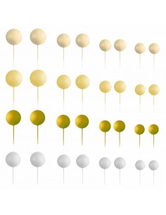 Set 32 Bolas Decorativas Mix Amarillo Azucren