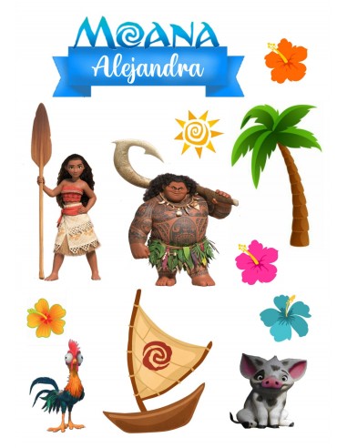 Papel Comestible Figuras Vaiana