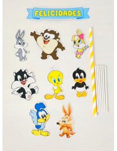 Toppers Looney Tunes Cartulina
