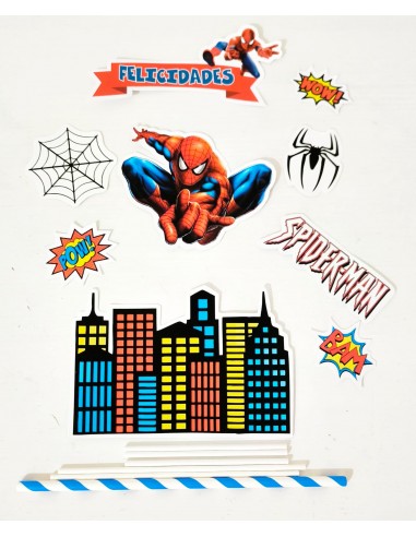 Toppers Spiderman Cartulina Toppers Spiderman Cartulina