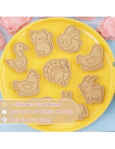 Set 8 cortadores + marcadores Animales 2