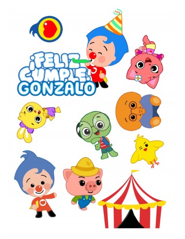 Papel Comestible Figuras Payaso Plim Plim