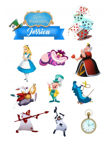 Papel Comestible Figuras Alicia en el País de las Maravillas